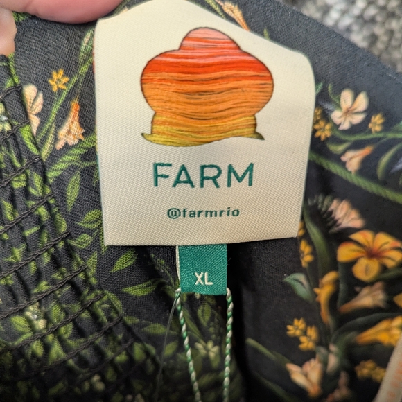 NWT Farm Rio Black Floral Dress, Size XL - Picture 11 of 11